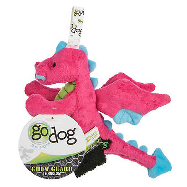 goDog Dragon Dog Toy with Chew Guard -  Small