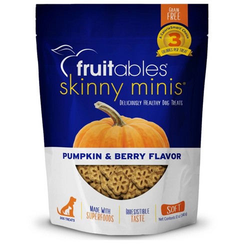 Fruitables Skinny Minis Pumpkin and Berry Dog Treats - 12oz  Bag