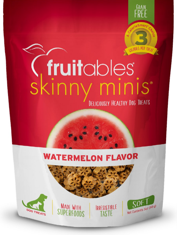 Fruitables Skinny Minis Watermelon Dog Treats - 5oz Bag
