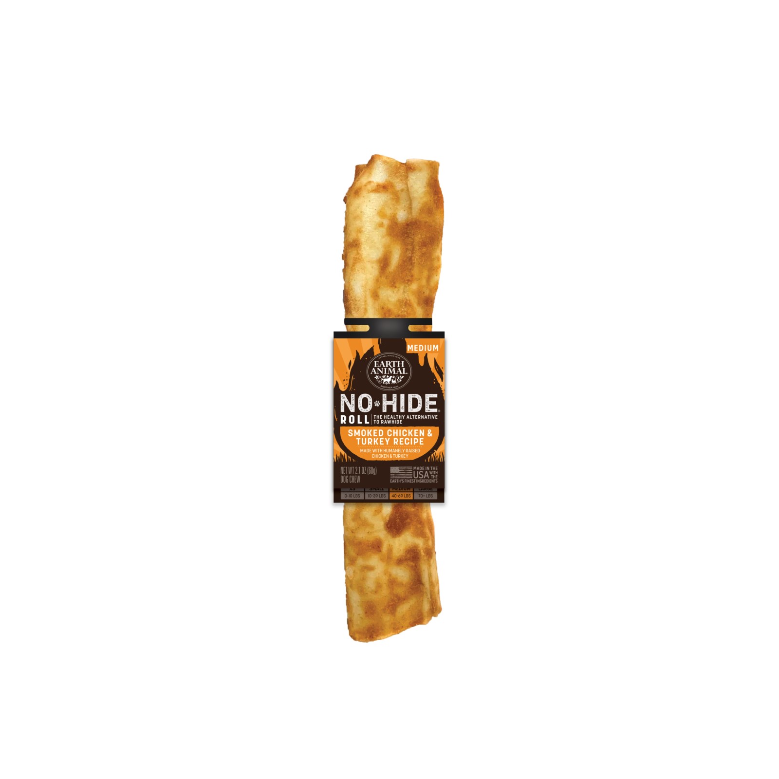 Earth Animal No Hide BBQ Smoked Chicken & Turkey Chew Medium