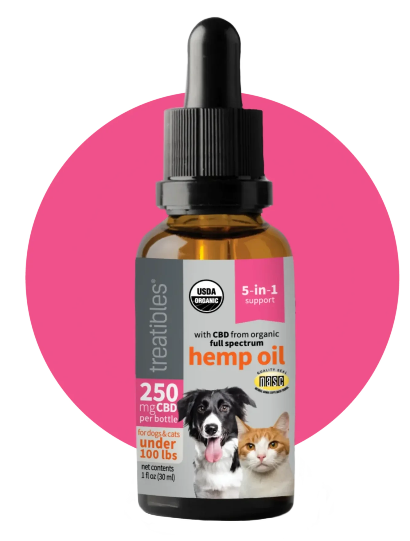 Treatibles CBD Oil for Medium Dogs and Cats - 250mg