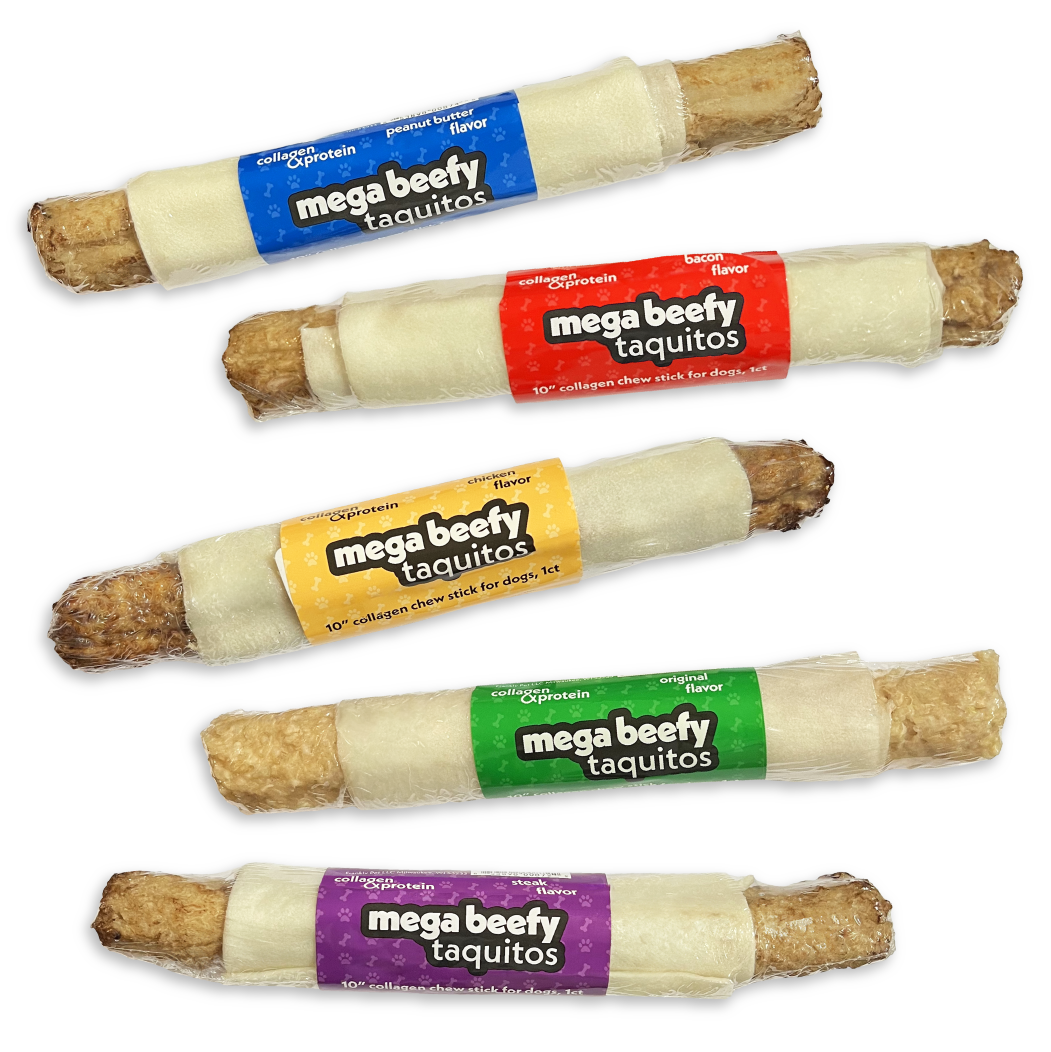 Frankly Pet Mega Beefy Taquito Peanut Butter Flavor - 10 inch Other Flavors