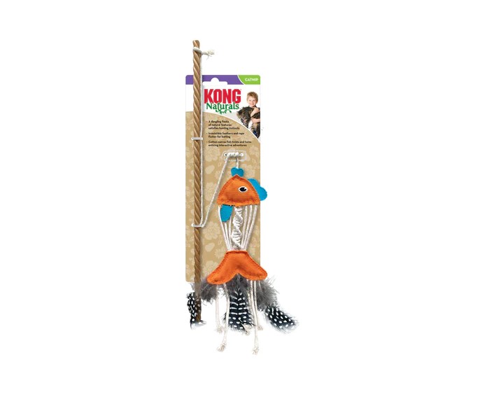 KONG Naturals Fish Teaser Wand