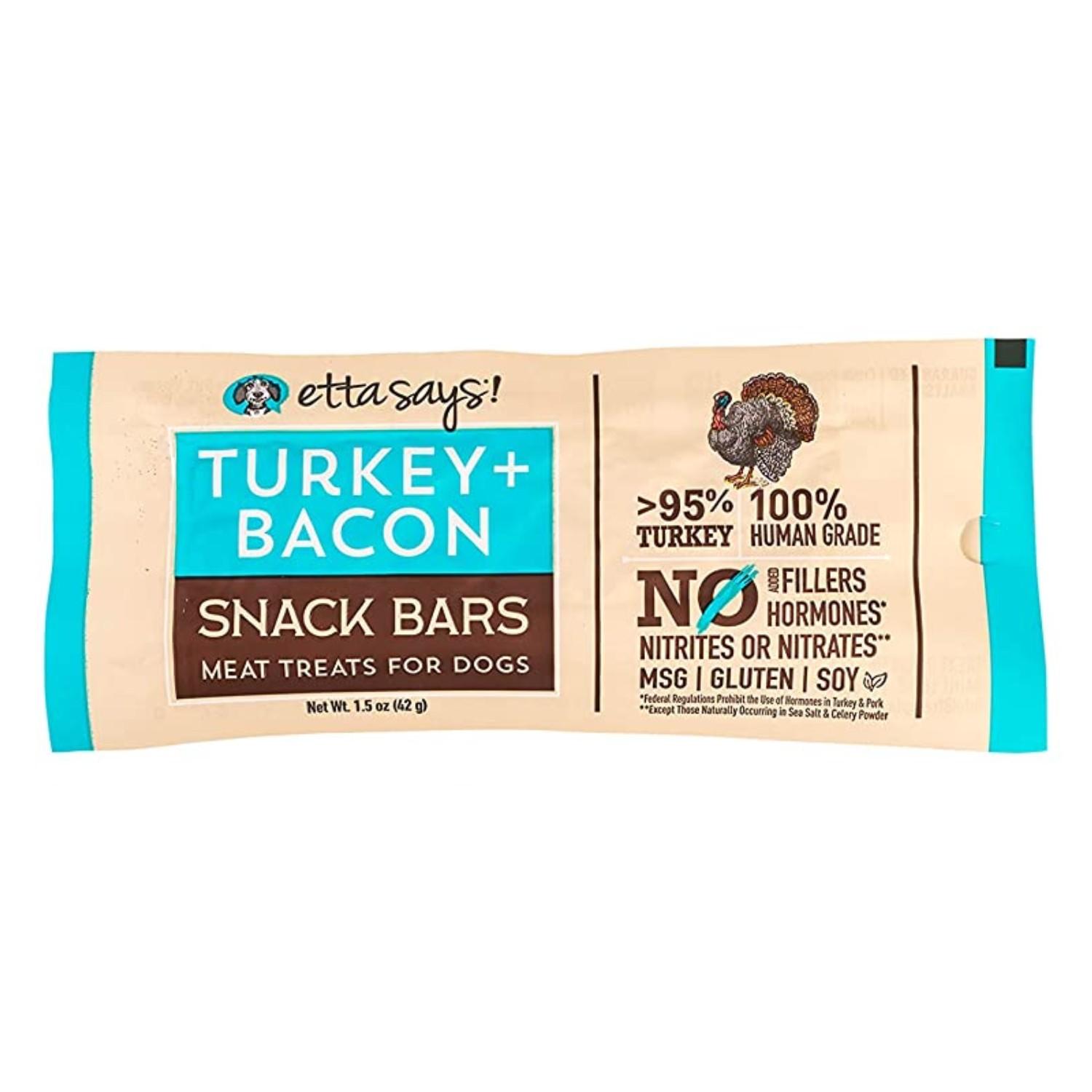 etta says! Turkey and Bacon Snack Bar Meat Treat for Dogs